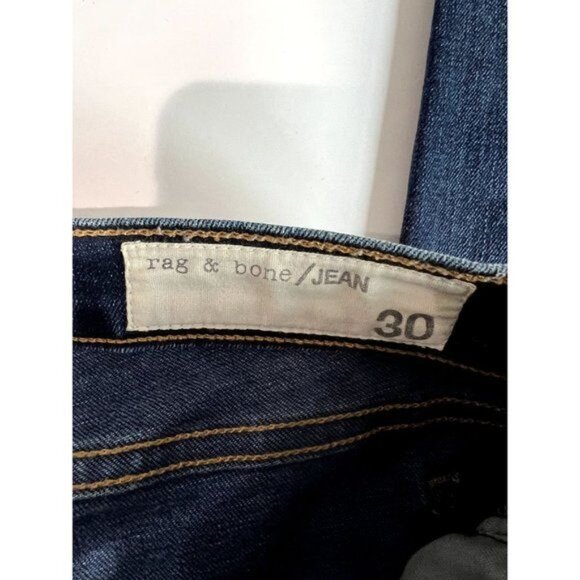 Rag & Bone Mid-Rise Skinny Jeans in Woodford Blue - Picture 3 of 3